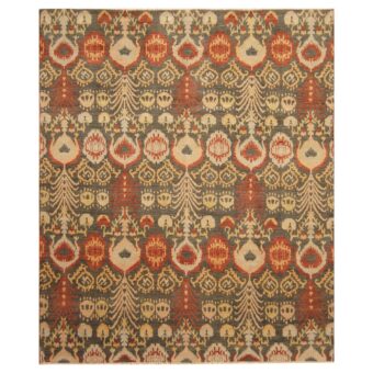 Indo Hand-knotted Ikat Wool Rug (8'3 x 10')