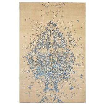 Indo Hand-knotted Erased Wool & Silk Rug (6'6 x 9'9)