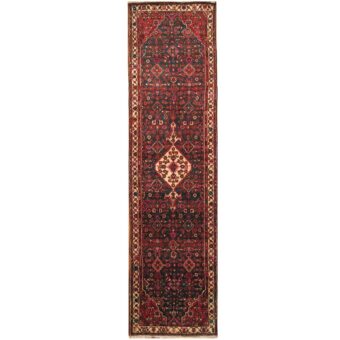Persian Hand-knotted Hamadan Wool Runner (3'6 x 13'10)