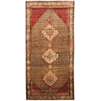 Persian Hand-knotted 1960's Semi-antique Nahavand Wool Rug (5'2 x 10'7)