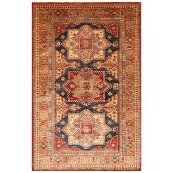 Afghan Hand-knotted Super Kazak Wool Rug (5'10 x 9'1)