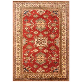 Afghan Hand-knotted Super Kazak Wool Rug (5'10 x 8'3)