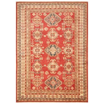 Afghan Hand-knotted Super Kazak Wool Rug (6' x 8'5)
