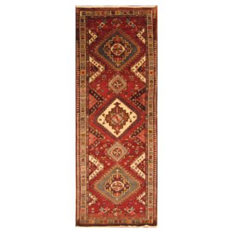 Persian Hand-knotted Heriz Wool Runner (3'8 x 10'2)