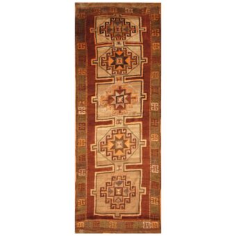 Persian Hand-knotted Kurdish Wool Runner (4'7 x 12')