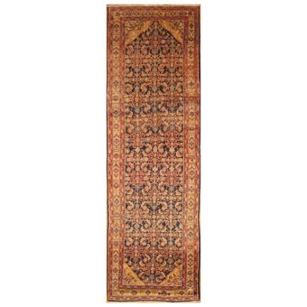 Persian Hand-knotted 1920's Antique Malayer Wool Runner (4'6 x 14'6)