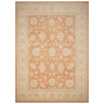 Afghan Hand-knotted Vegetable Dye Oushak Wool Rug (9' x 12'3)