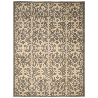 Afghan Hand-knotted Vegetable Dye William Morris Wool Rug (9' x 12'2)