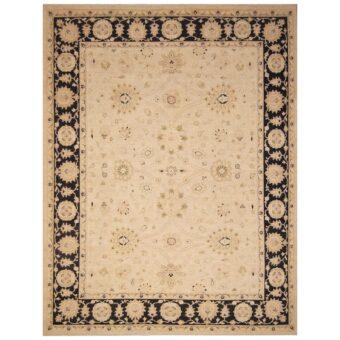 Afghan Hand-knotted Vegetable Dye Oushak Wool Rug (9'1 x 11'8)