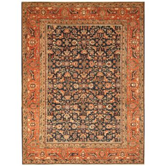 Afghan Hand-knotted Vegetable Dye Oushak Wool Rug (9'2 x 12'3)