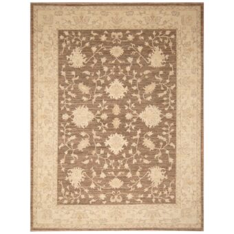 Afghan Hand-knotted Vegetable Dye Oushak Wool Rug (9'1 x 11'9)
