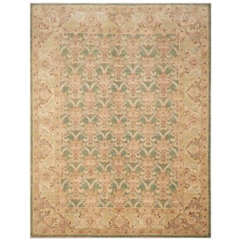 Afghan Hand-knotted Vegetable Dye William Morris Wool Rug (9' x 11'8)
