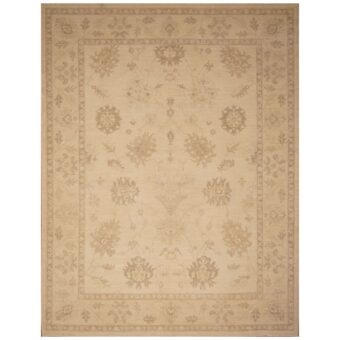 Afghan Hand-knotted Vegetable Dye Oushak Wool Rug (9'1 x 12')