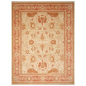 Afghan Hand-knotted Vegetable Dye Oushak Wool Rug (9' x 11'8)