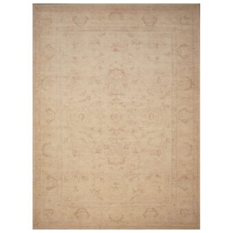Afghan Hand-knotted Vegetable Dye Oushak Wool Rug (9'1 x 12')