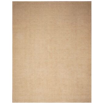 Afghan Hand-knotted Vegetable Dye White Wash Oushak Wool Rug (8' x 11'2)