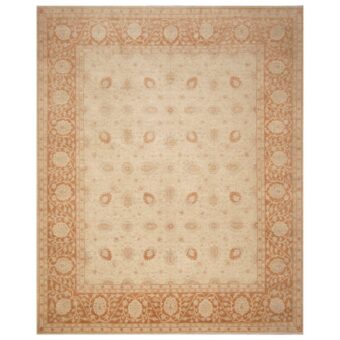 Afghan Hand-knotted Vegetable Dye Oushak Wool Rug (8'2 x 9'9)