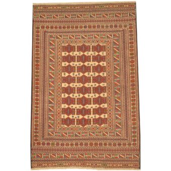 Afghan Hand-woven Soumak Wool Kilim (3'10 x 6')