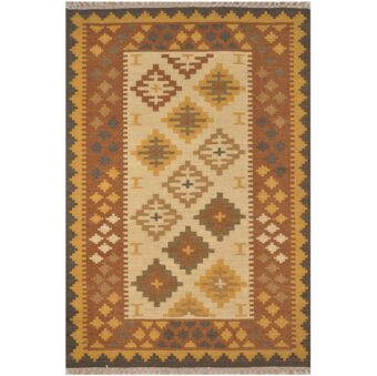 Afghan Hand-woven Mimana Kilim (4'2 x 6')