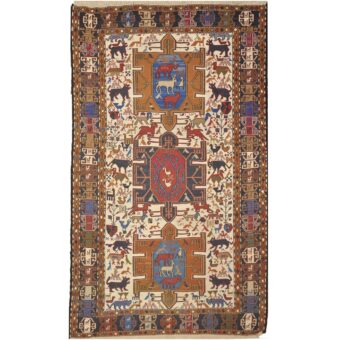 Persian Hand-woven Soumak Wool & Silk Rug (3'10 x 6'7)