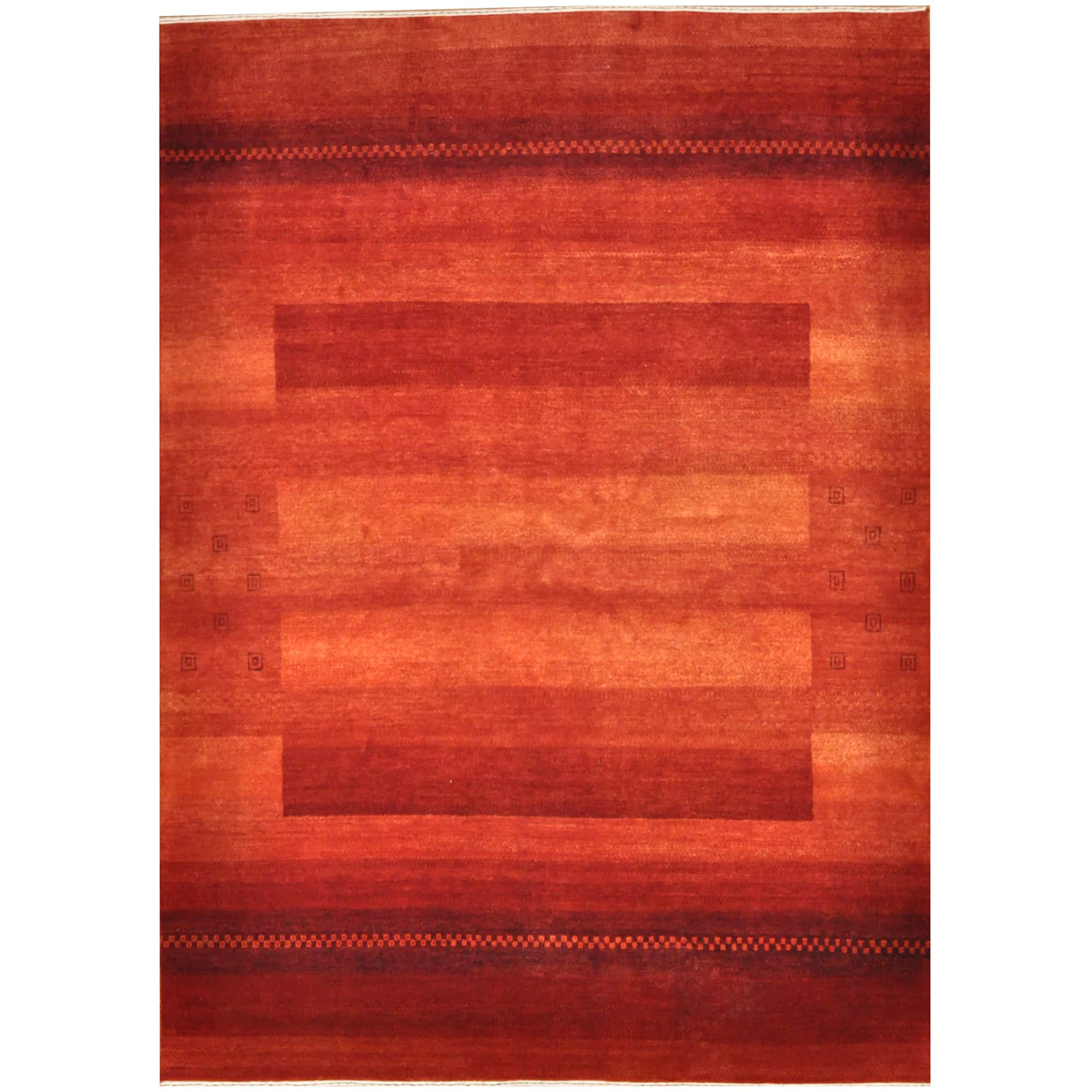 Indo Hand-knotted Gabbeh Wool Rug (5'6 x 7'7)