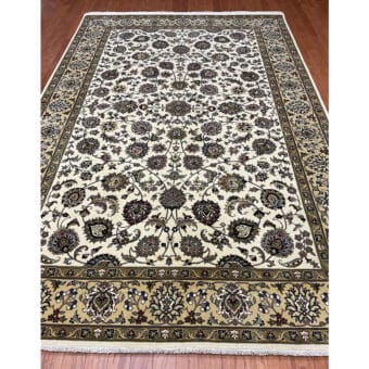 HERAT ORIENTAL Hand-knotted Indo Isfahan Wool Rug (6' x 9')