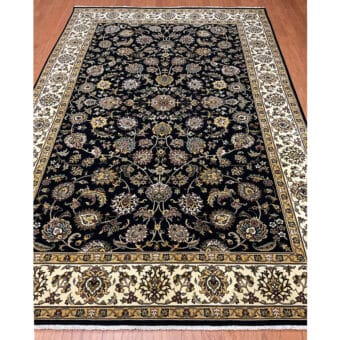 HERAT ORIENTAL Hand-knotted Indo Isfahan Wool Rug (6' x 9')