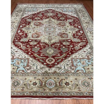 HERAT ORIENTAL Hand-knotted Indo Serapi Wool Rug (9' x 12')