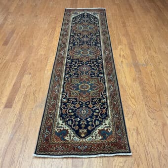 HERAT ORIENTAL Hand-knotted Indo Serapi Wool Runner (2'6 x 9'8)