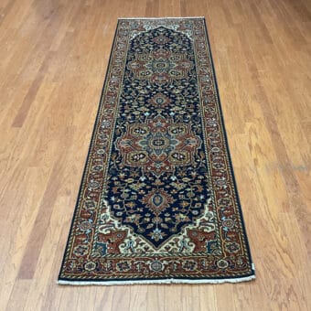 HERAT ORIENTAL Hand-knotted Indo Serapi Wool Runner (3' x 9'9)