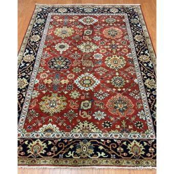 HERAT ORIENTAL Hand-knotted Indo Serapi Wool Rug (5'1 x 7')