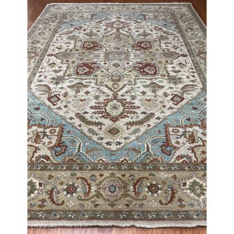 HERAT ORIENTAL Hand-knotted Indo Serapi Wool Rug (9' x 12'3)