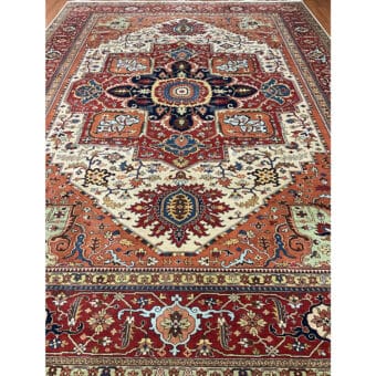 HERAT ORIENTAL Hand-knotted Indo Serapi Wool Rug (10' x 14')