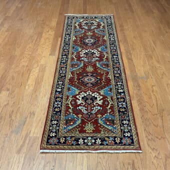 HERAT ORIENTAL Hand-knotted Indo Bakhshayesh Wool Runner (2'6 x 8')