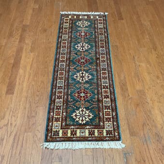 HERAT ORIENTAL Handmade Super Kazak Wool Runner (2'2 x 5'9)