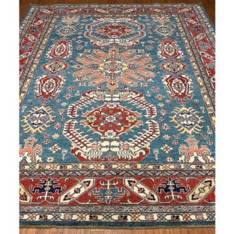 Afghan Hand-knotted Super Kazak Wool Rug (8'1 x 9'10)