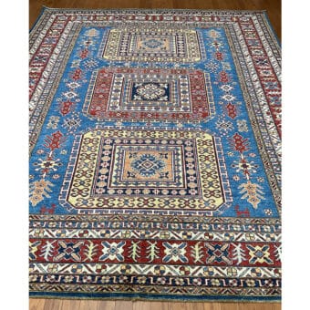 Afghan Hand-knotted Super Kazak Wool Rug (8' x 9'9)