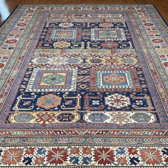 Afghan Hand-knotted Super Kazak Wool Rug (10' x 13'4)