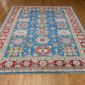 Afghan Hand-knotted Super Kazak Wool Rug (7'10 x 9'11)