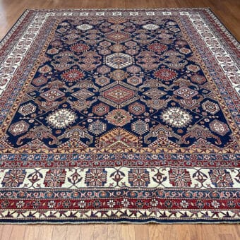 Afghan Hand-knotted Super Kazak Wool Rug (10'4 x 13'5)