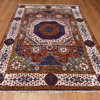 Indo Hand-knotted Mamluk Wool Rug (6'1 x 9')