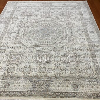Indo Hand-knotted Mamluk Wool Rug (8' x 9'7)