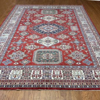 Afghan Hand-knotted Super Kazak Wool Rug (8'11 x 12'2)