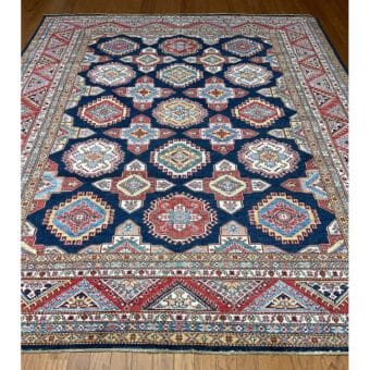Afghan Hand-knotted Super Kazak Wool Rug (8'3 x 10'1)