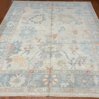 Afghan Hand-knotted Vegetable Dye Oushak Wool Rug (12' x 15')
