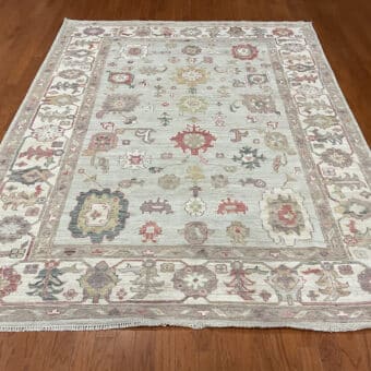 Afghan Hand-knotted Vegetable Dye Oushak Wool Rug (7'2 x 9'9)
