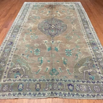 Turkish Hand-knotted Antique 1920s Anatolia Wool Rug (6'10 x 12')