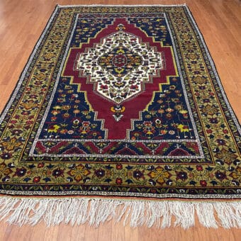 Turkish Hand-knotted Antique 1960s Anatolia Wool Rug (6'7 x 11'8)