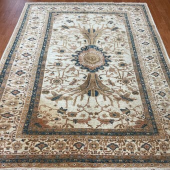Afghan Hand-knotted Vegetable Dye Oushak Wool Rug (6'2 x 8'1)