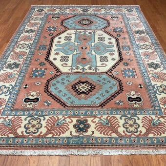 Afghan Hand-knotted Tabriz Ardabil Wool Rug (6'9 x 9'5)